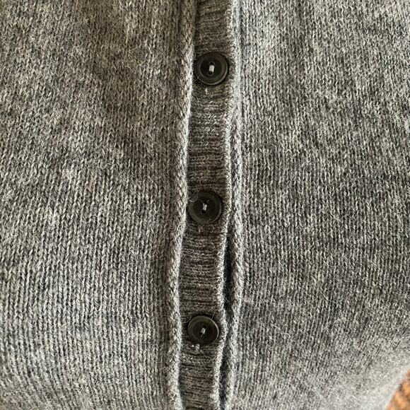 Size M//Peruvian Connection Long Sleeve Grey Henley Knit Alpaca Sweater - Picture 3 of 6